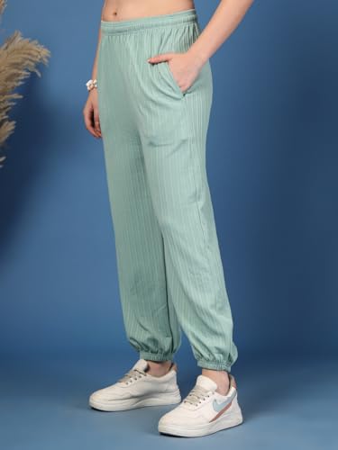 Image of UZARUS Women's Ultra-Soft Baggy Fit /Relaxed Fit Joggers with Side Pockets & Gripped Hem