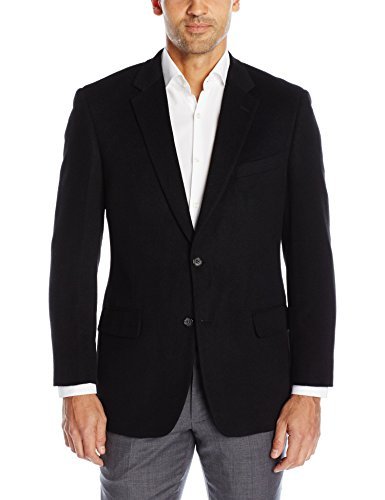 Palm Beach Men's Cotter Blazer, Black, 42 Long