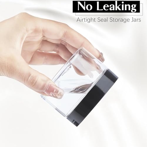 4oz Plastic Jars Container with Lids, 10 Pack BPA Free Refillable Cosmetic Jars with Lids Clear Round Small Container for Lotion, Cream, Powders, Makeup, Slime, Honey Jam, Bath Salts, Black3