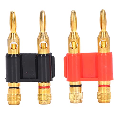 Connecteurs Banane Doré Laiton Lourd 2 Emb 12-18 AWG