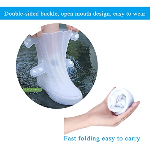 Soogree Rain Boot Covers Waterproof Rain Shoe Covers Silicone Shoe Protector Overshoes Sand Control Non-Slip Foldable Reusable Galoshes For Men Women Rainy Outdoor Cycling Fishing Camping #TOP3