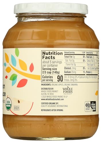 Image of 365 by Whole Foods Market, Organic Cinnamon Applesauce, Unsweetened, 24 Ounce