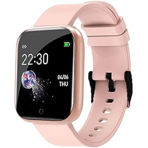 (12 Years Warranty) Waterproof Smart Watch KX-20 for Men/Women/Boys/Girls and All Age Group Features Like Daily Activity Tracker, Heart Rate Sensor, Sleep Monitor and Basic Functionality -Rosegold