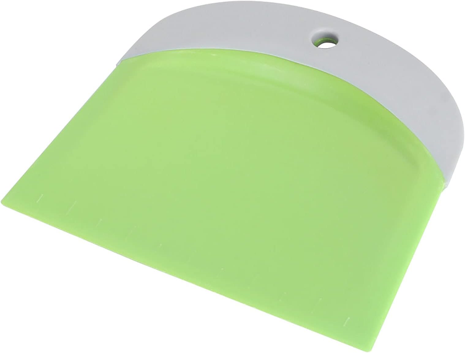 Fdit Plastic Cream Scraper, Dough Cutter Kitchen Baking Tool, Non Stick Easy to Clean, with Smooth Edges for Cake Chocolate Cheese Fondant (74073-1 green)
