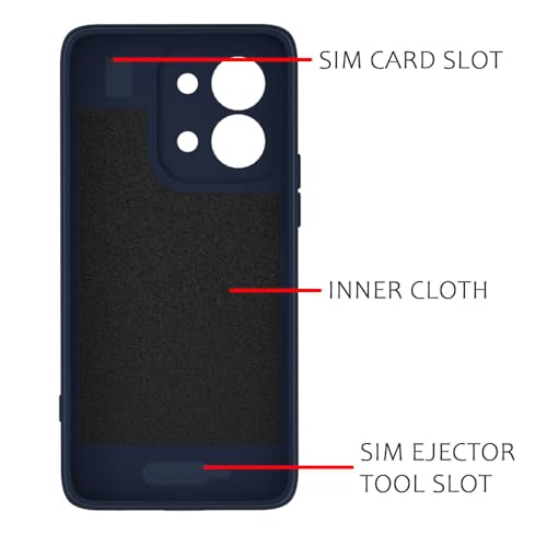 Image of Back Cover | MagFit Ring Design (Non-Magnetic) | Shockproof Case | Anti-Slip Grip | Raised Camera Edges | Slim Protective Case for Mi Redmi 15C 5G / Poco C85 5G (Steel Blue)