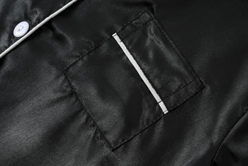 Cute Satin Pajamas for Big/Tween Girls Silk Button Down Short Sleeve & Pants PJS Clothes Nighty Size 8-163