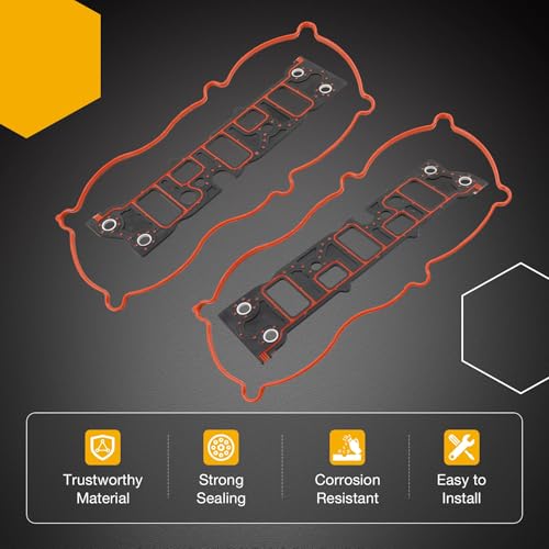 Image of 3.8 Intake Manifold Gasket Set, Compatible with 1997-2009 Buick Regal Pontiac Grand Prix Chevy Impala Lumina Monte Carlo Oldsmobile Intrigue Regency, Replaces# MIS16203A