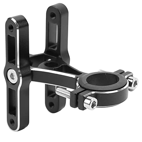 Alomejor Aluminium Alloy Rotatable Double Bottle Cage Holder Adapter, Durable and Lightweight Design, for Cyclists, commuters, Adventurers, a