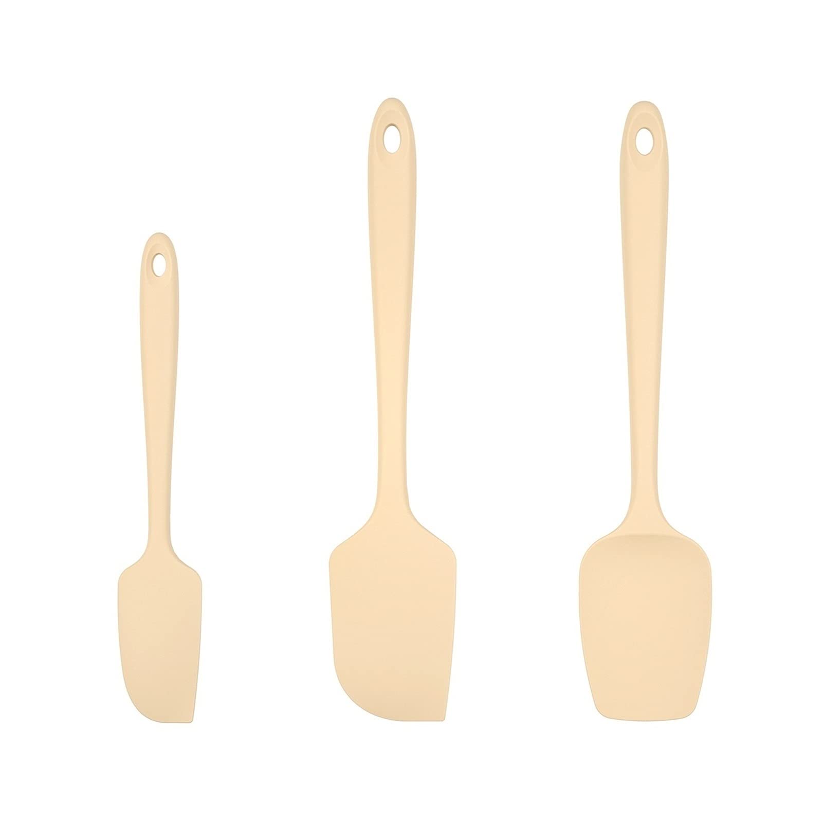 Teigschaber 3 STÜCKE Backspatelkuchen Kleine Spatel-Silikon-Gebäck-Spatel-Vereisungsspatel, ideal zum Backen, Kochen, Kratzen und Mischen Spatel (Color : Apricot)