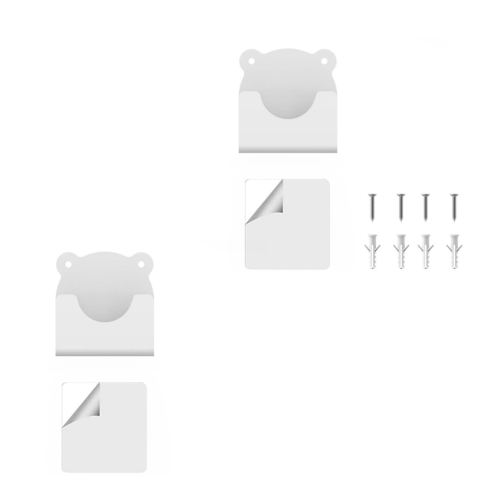 2Pcs Bathroom Curtains Rod Holder None Drilling Shower Curtains Rod Mount Cartoon Adhesive Wall Mount Holder Enduring None Drilling Shower