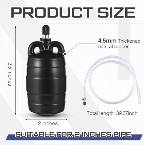 Image of Glooglitter 2 Inch Inflatable Pipe Plug Sewer Test Plug Rubber Plumbing Test Balloon Ball for Sewage Pipeline Inspection (with 39.37 Plastic Extension Hose)