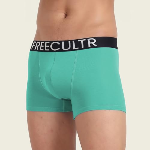 Image of Freecultr Organic Cotton Elastane Stretch Underwear for Men Breathable Comfortable Trunks Innerwear Sweat Absorbing Undergarments with Ultrasoft Waistband
