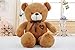 LIUCHANG Plüsch Puppe Weiche Plüsch Tier Plüsch Spielzeug mit Band Big Bär Spezielle Große Kissen Puppe Freundin Geschenk Gefüllte Tiere (Farbe: Braun Teddybär Größe: 100 cm Teddybär) liujiapeng55