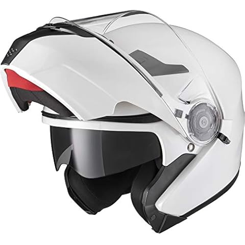 Agrius Casco de moto blanco con visera interna Cover