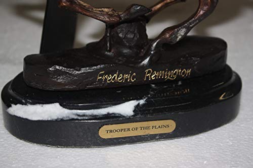 Estatua de bronce NIFAO Trooper of the Plains con base de mármol miniatura 6