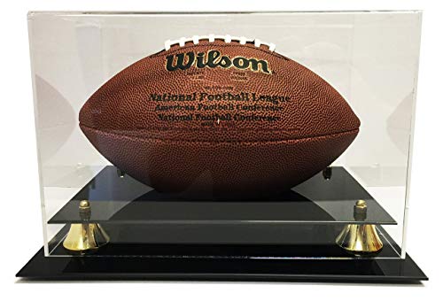 Max Protection Deluxe Acrylic Football Display Case - Clear Back