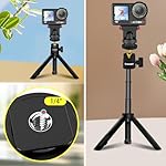 HAFOKO-Osmo-Action-Camera-Cold-Shoe-Adapter-Compatible-for-DJI-Osmo-Action-5-Pro43-Magnetic-Quick-Release-Adapter-Mount-with-14-180-Tilt-Adjustable-Compatible-for-DJI-OSMO-Action-34