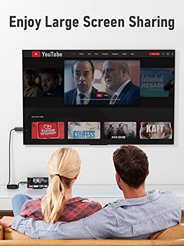 YEHUA Cavo da USB C a HDMI, 2-in-1 Micro USB/MHL a Adattatore HDMI 1080P per Tutti i Telefoni/Tablet Android/USB C iPad a TV/Proiettore