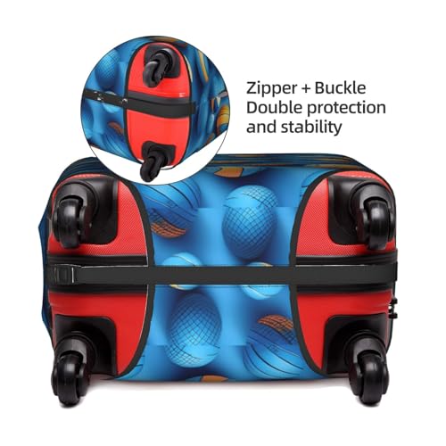Housse de valise volley-ball bleu blanc L en polyester lavable