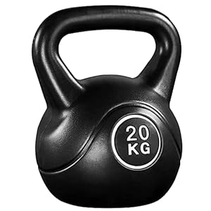 Yaheetech Kettlebel 20kg für Krafttraining Fitness Gymnastik, Kugelhantel Schwunghantel Kugelgewicht, schwarz