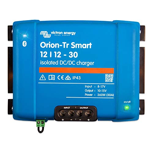 Victron Orion Smart Chargeur 30 A 12 V CC vers CC avec connectivité Bluetooth et Isolation galvanisée