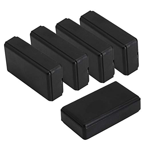 LeMotech - LeMotech 5Pcs ABS Plastic Electrical Project Case Power Junction Box, Small Project Box Black 2.0" x1.1"x 0.6"(50 x 28 x 15mm)