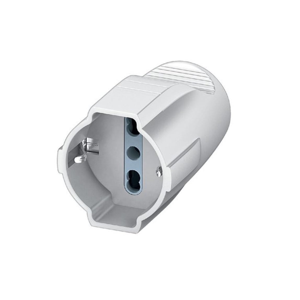 Bticino Black S2676tae Socket Two-Wheel Multistandard Italian/German Adaptor 2P T 16A, White