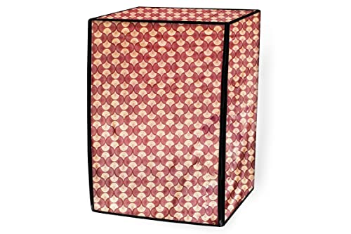 Image of Stylista Washing Machine Cover Compatible for IFB Senator Smart 8 Kg Front-Load Counterchange Pattern Brick