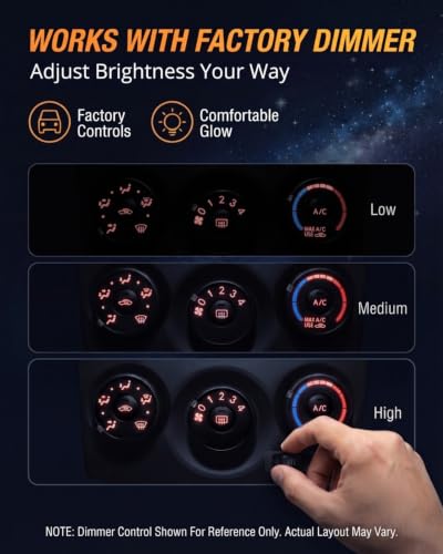 Image of WLJH Red T4.2 Neo Wedge LED Climate Control Bulb for Toyota Vehicles | 3030 SMD, 150lm, Dimmable, Tacoma 2005-2011, Direct Replacement, Nighttime Readability, Stable Performance, 10-Pack