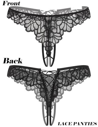 Avidlove Lace Panties Womens Sexy Bikini Underwear Criss Corss Thong Briefs V-Shape Cheeky Hipster S-XXL4