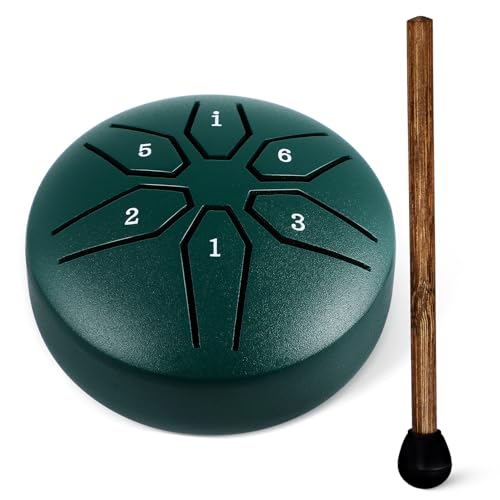 Tambor de 6 notas de acero portátil de 3 pulgadas