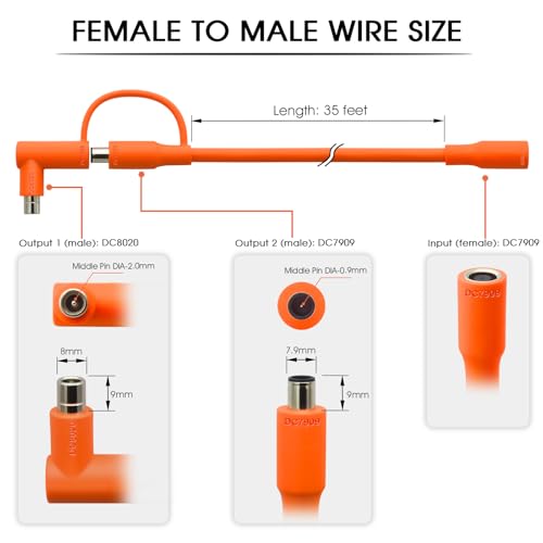 Solar Panel Extension Cable Compatible with Jackery Solar Panel Connector Perfectly for Gz Yeti, Aker, Jackery Portable Power Station (35 Feet) - Image 4