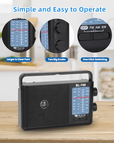 Ongteed Portable Am Fm Sw Radio Analog With Loud Speaker thumb #6