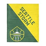 Northwest WNBA Seattle Storm Halftone Silk Touch Throw Blanket, Ultra Soft Plush Polyester, Lightweight Warm Decorative Fan Gift, 46 x 60 in