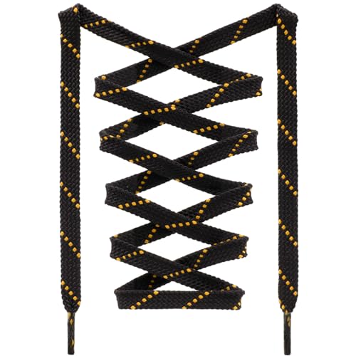 Image of Flat Shoelaces Multicolor Twill Point Thick Shoe Lace Shoestring 2 Pair