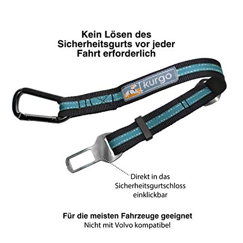 Kurgo K01965 Auto Zubehör, blau, Direkt zum Sicherheitsgurt, Karabiner Klip
