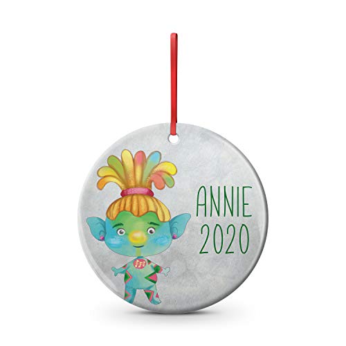 Lplpol Tresillo - Adorno navideño de cerámica, inspirado en trolls, nombre personalizado...