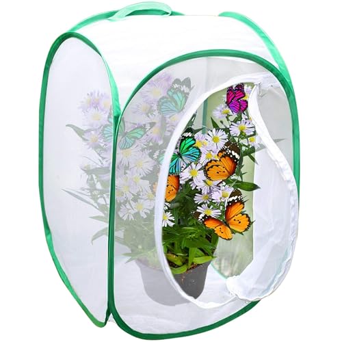 SunGrow Foldable Butterfly Habitat, 24' Butterfly Cage...