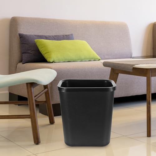 Caneca de basura plástica negra ahorro espacio 15L miniatura 7