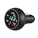 LUOAN AUTO PARTS 3 w 1 uniwersalny 12 V 24 V woltomierz samochodowy wielofunkcyjny zielony LED cyfrowy woltomierz termometr USB ładowarka samochodowa woltomierz