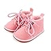 Lacofia Botas de Invierno de Suela de Goma para bebés niños o niñas Zapatillas de Deporte con Cordones para bebé Rosa 12-18 Meses