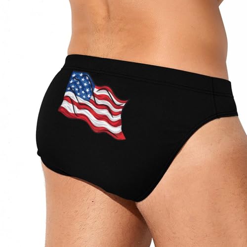 USA Flag Men's Swimming Trunks Quick Dry Swim Briefs Beach Swimwear Bathing Suit2