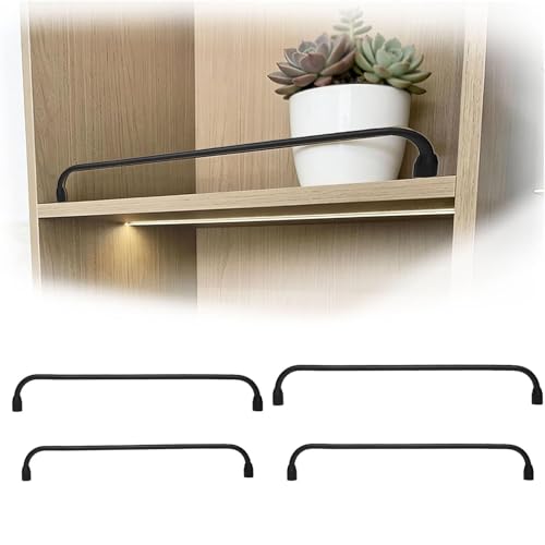 Barrière de sécurité pour étagères, Lot de 4 barrières de Protection métalliques - Barrière Anti-Chute réglable de 14 à 42 Pouces pour armoires,...