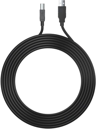 Image of Printer Cable 1.5 Meter, Square USB A to USB B Cable for Printer /Scanner Epson, HP, Canon, Brother, Ethernet Print Smoothly Connect to Computer /Laptop /Pc - USB 2.0 Type B (Black)