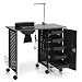 Giantex Manicure Nail Table Station Black Steel Frame Spa Salon Equipment Drawer