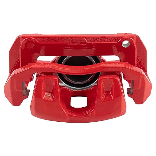 Image of TRQ Front Right Brake Caliper w /Bracket Performance Red Passenger Side
