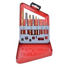 10PCS Screw Extractor Set for Broken Bolt Remover - Alloy Steel Left Hand Drill Bits 5/64in to 19/64in Spiral Flute Extractor with Coating Metal Case