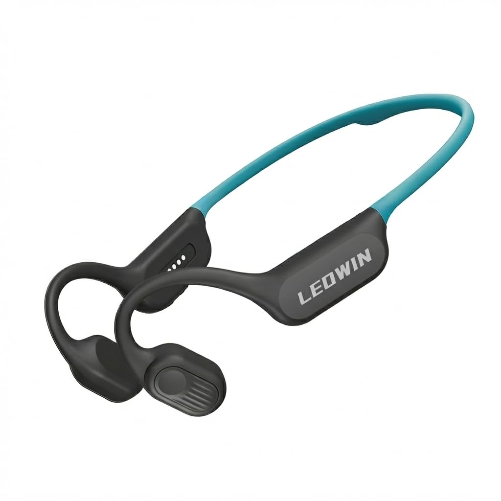Leowin Knochenleitung Kopfhörer, TÜV geprüft bis 10 m wasserdicht, IP68 Open-Ear für Schwimmen & Sport, 32 GB MP3 Player, Bluetooth 6.0, 15 h Akku