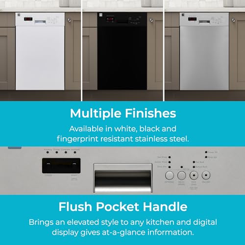 Kenmore 2214705 18 Inch Built-In Stainless Steel Tub Dishwasher With Easyflex 3Rd Rack thumb #9