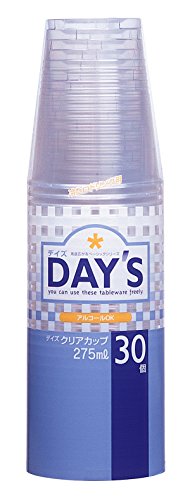 大和物産 使い捨てカップ クリア 275ml DAY'S クリアカップ 30個入